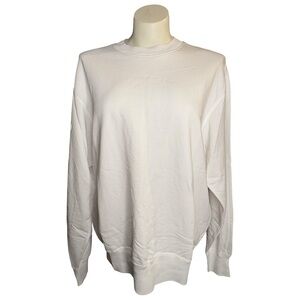 NWT Reigning Champ Lightweight Relaxed White Crewneck Sweater Small